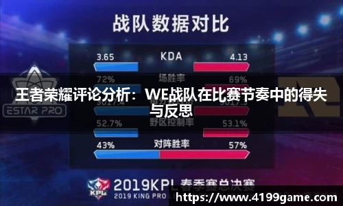 王者荣耀评论分析：WE战队在比赛节奏中的得失与反思